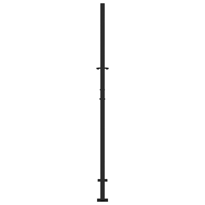 Poartă de grădină neagră 100x175 cm, oțel, model cruce WALTI