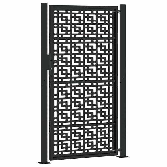Poartă de grădină neagră 100x175 cm, oțel, model cruce WALTI