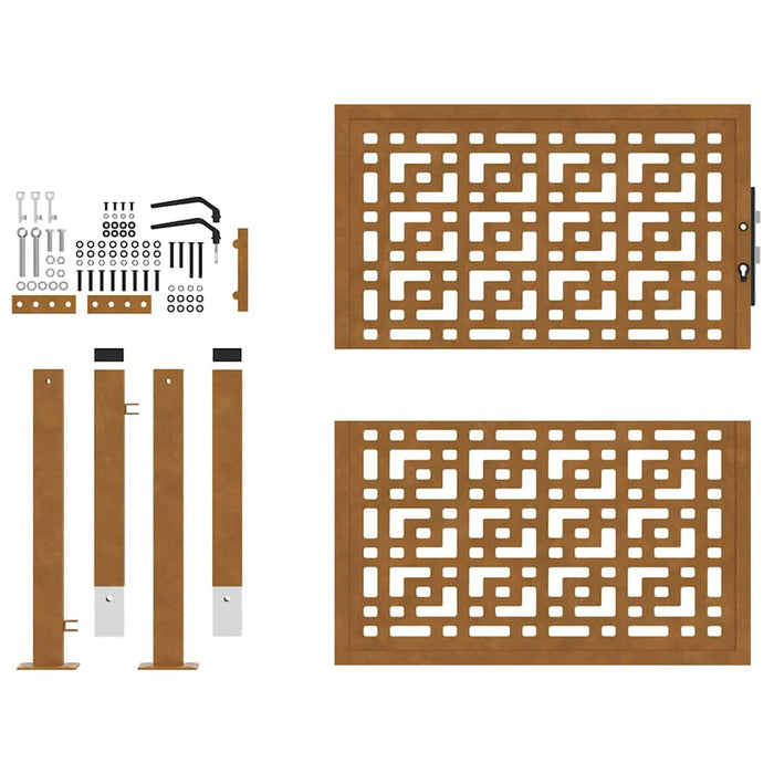 Poartă de grădină 100x100 cm, oțel rezistent la intemperii, model cruce WALTI