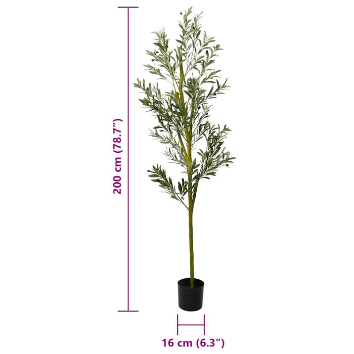 Măslin artificial 800 de frunze 200 cm verde - WALTI WALTI