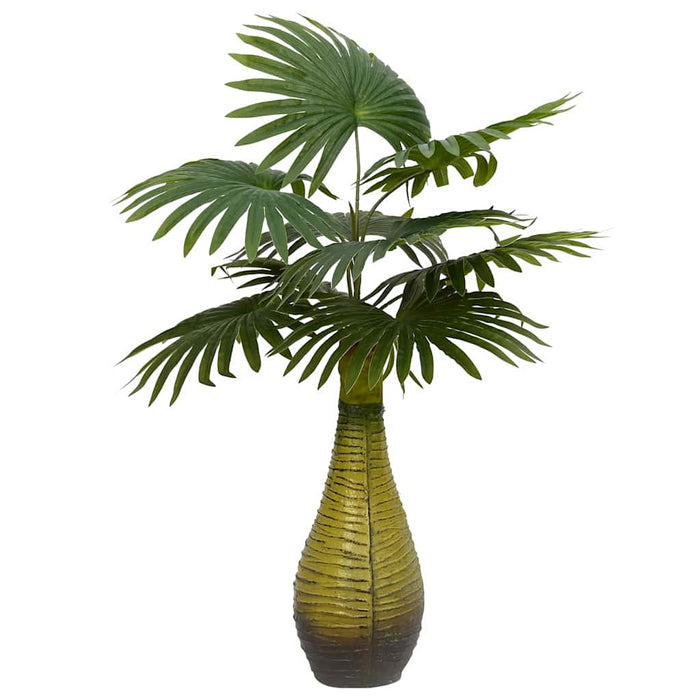 Plantă artificială de palmier 9 frunze 65 cm verde - WALTI WALTI