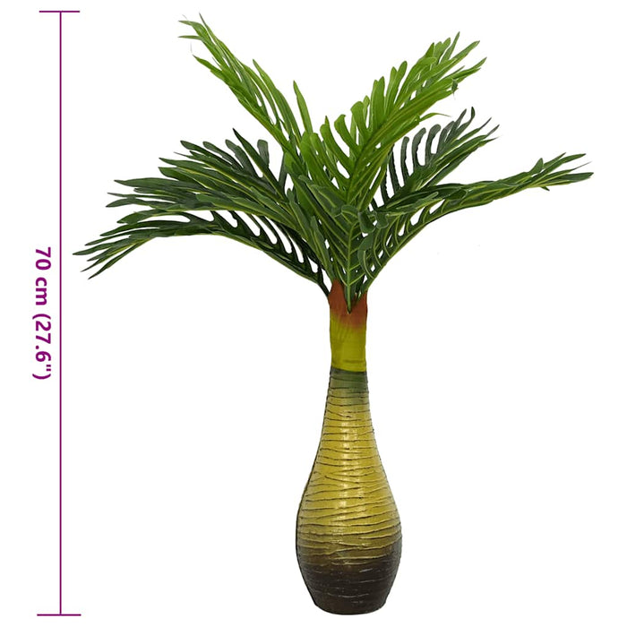 Plantă artificială de palmier 9 frunze 70 cm verde - WALTI WALTI