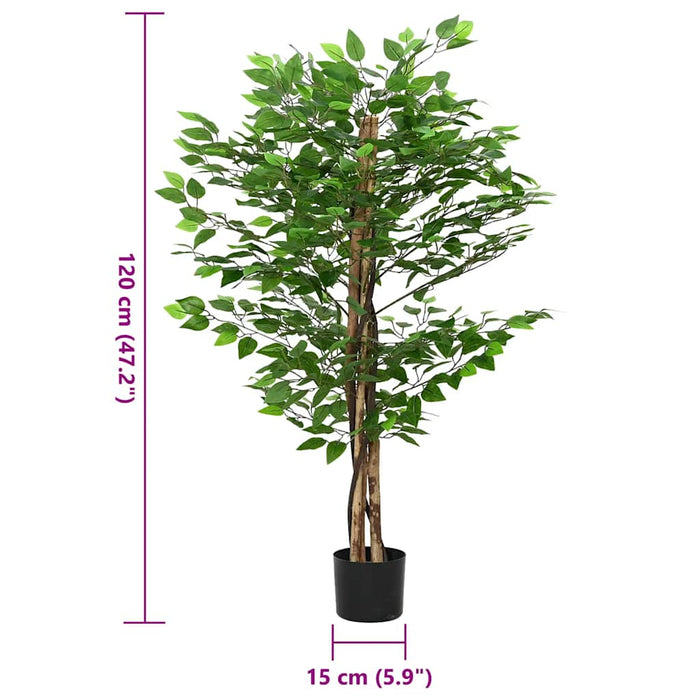 Plantă Ficus artificială 788 frunze 120 cm verde - WALTI WALTI