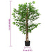 Plantă Ficus artificială 788 frunze 120 cm verde - WALTI WALTI