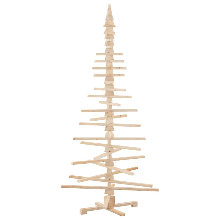 Brad de Crăciun din lemn decorativ, 210 cm, lemn de pin masiv WALTI