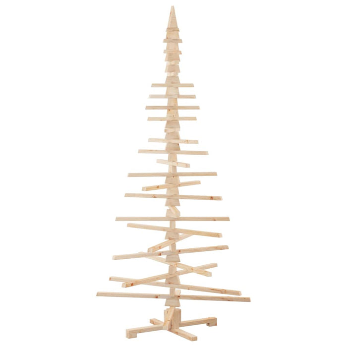 Brad de Crăciun din lemn decorativ, 210 cm, lemn de pin masiv WALTI