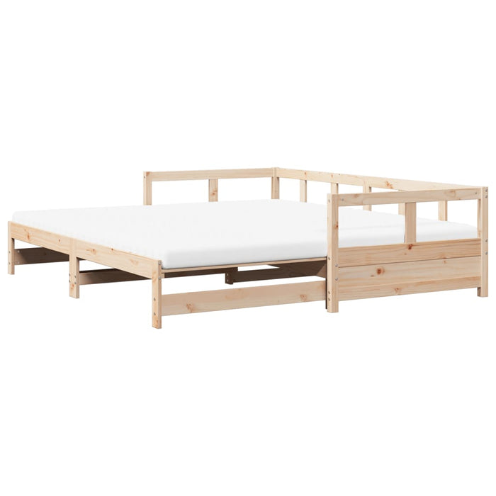 Pat zi cu extensie și saltele, 90x190 cm, lemn masiv de pin - WALTI WALTI
