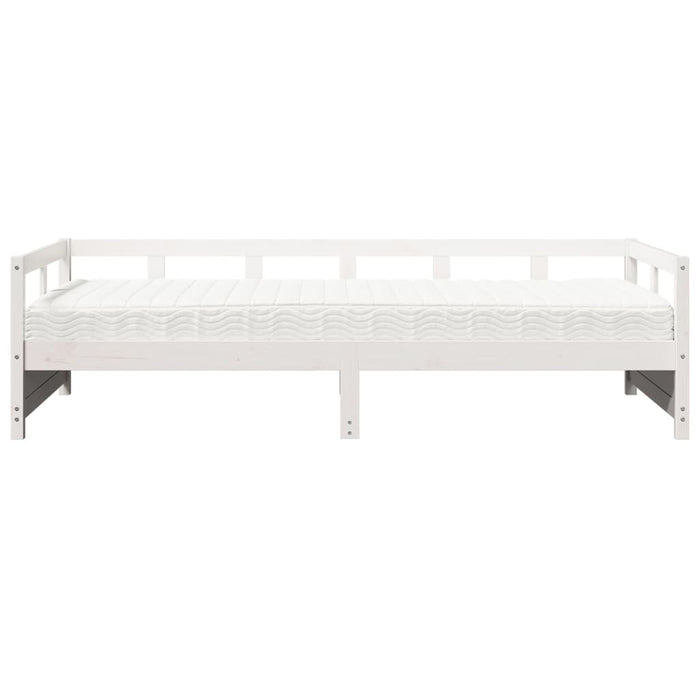 Pat de zi cu saltea, alb, 80x200 cm, lemn masiv pin - WALTI WALTI