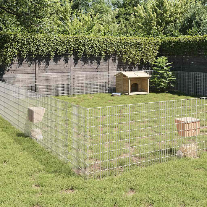 Adăpost pentru animale cu 48 panouri, 54x80 cm, fier galvanizat WALTI