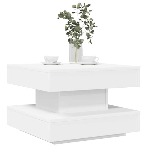 Măsuță cafea rotativă 360 grade, alb 50x50x34,5 cm - WALTI WALTI