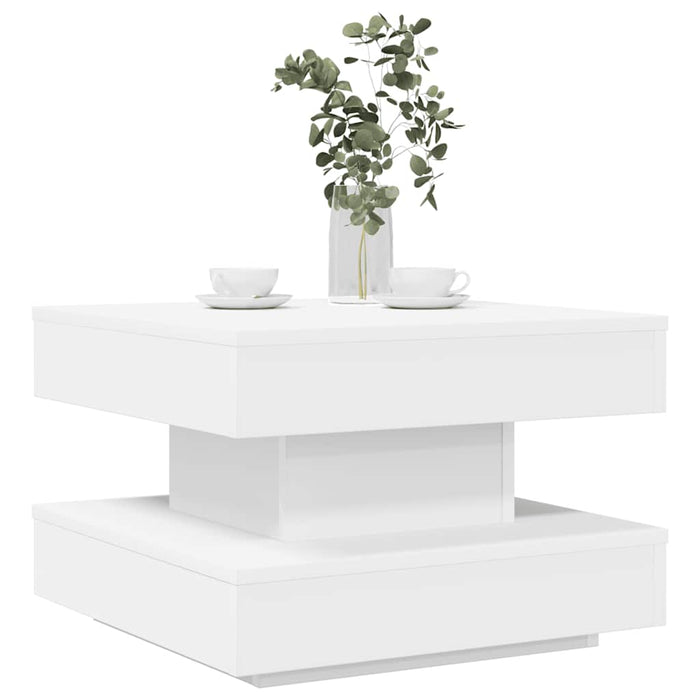 Măsuță cafea rotativă 360 grade, alb 50x50x34,5 cm - WALTI WALTI