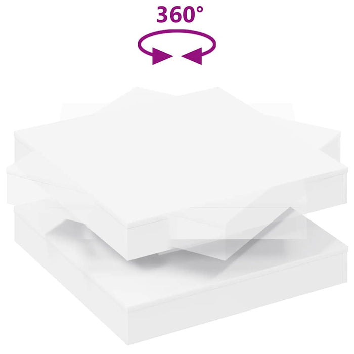 Măsuță cafea rotativă 360 grade, alb 70x70x34,5 cm - WALTI WALTI