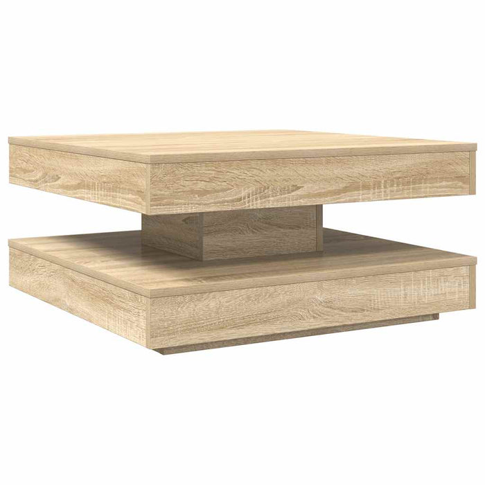 Măsuță cafea rotativă 360 grade, stejar sonoma 70x70x34,5 cm - WALTI WALTI