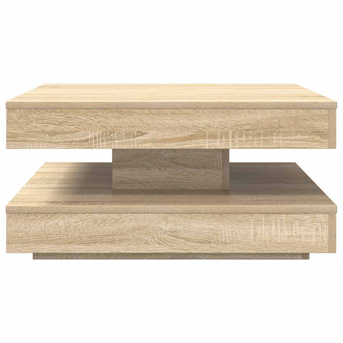 Măsuță cafea rotativă 360 grade, stejar sonoma 70x70x34,5 cm - WALTI WALTI