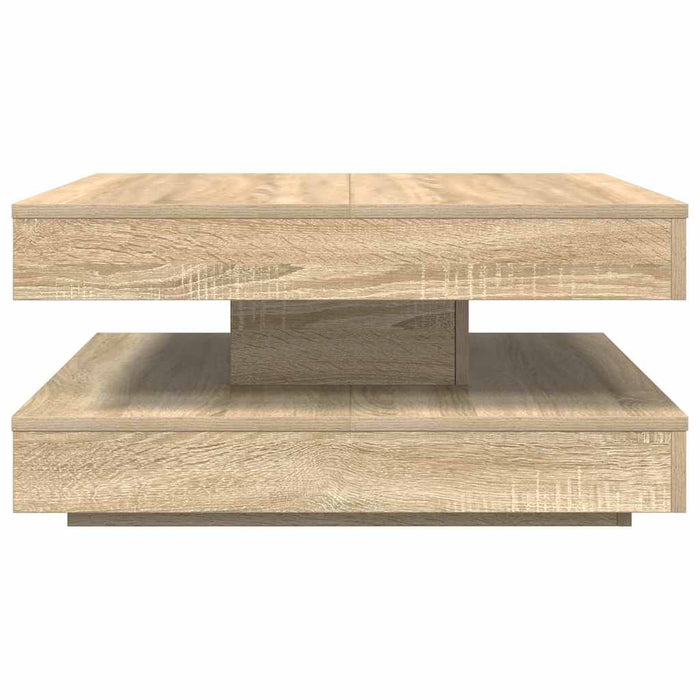 Măsuță cafea rotativă 360 grade, stejar sonoma 70x70x34,5 cm - WALTI WALTI