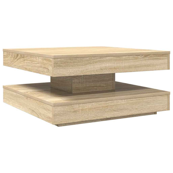 Măsuță cafea rotativă 360 grade, stejar sonoma 70x70x34,5 cm - WALTI WALTI