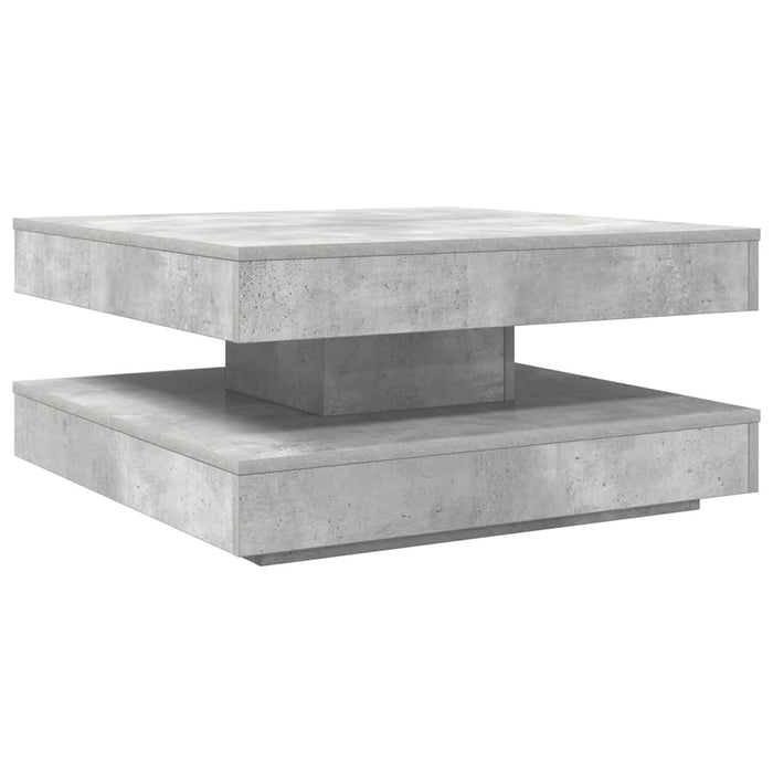 Măsuță cafea rotativă 360 grade, gri beton 70x70x34,5 cm - WALTI WALTI