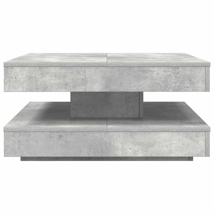 Măsuță cafea rotativă 360 grade, gri beton 70x70x34,5 cm - WALTI WALTI