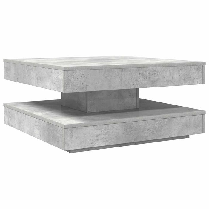 Măsuță cafea rotativă 360 grade, gri beton 70x70x34,5 cm - WALTI WALTI
