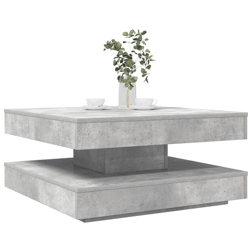 Măsuță cafea rotativă 360 grade, gri beton 70x70x34,5 cm - WALTI WALTI