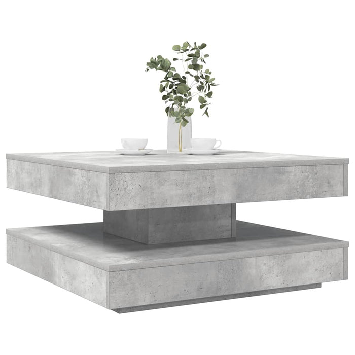 Măsuță cafea rotativă 360 grade, gri beton 70x70x34,5 cm - WALTI WALTI