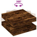 Măsuță cafea rotativă 360 grade, stejar fumuriu 70x70x34,5 cm - WALTI WALTI