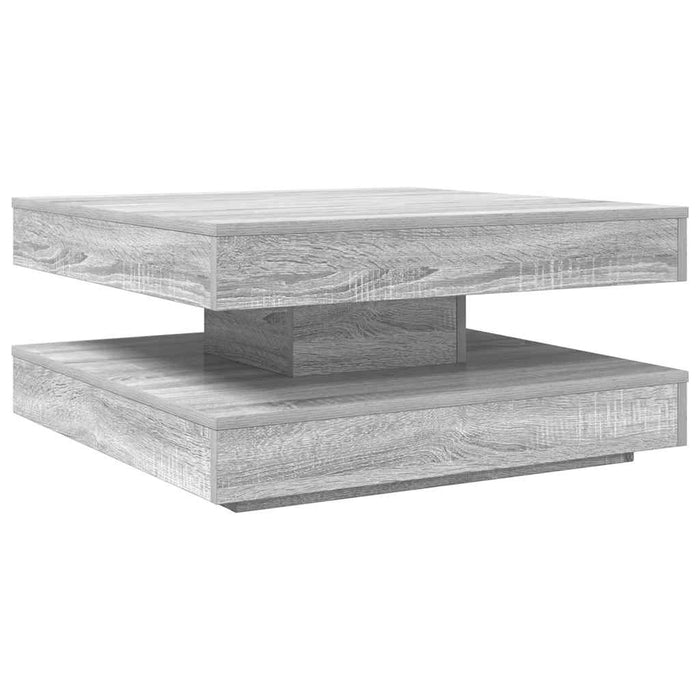 Măsuță cafea rotativă 360 grade, sonoma gri 70x70x34,5 cm - WALTI WALTI