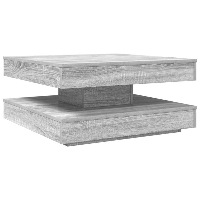 Măsuță cafea rotativă 360 grade, sonoma gri 70x70x34,5 cm - WALTI WALTI