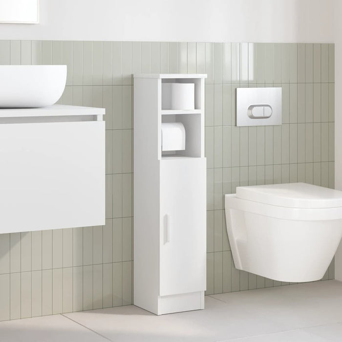 Dulap de baie cu suport role, alb, 20,5x22x90 cm - WALTI WALTI