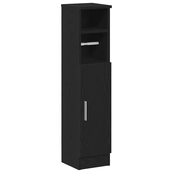 Dulap de baie cu suport role, negru, 20,5x22x90 cm - WALTI WALTI