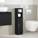 Dulap de baie cu suport role, negru, 20,5x22x90 cm - WALTI WALTI