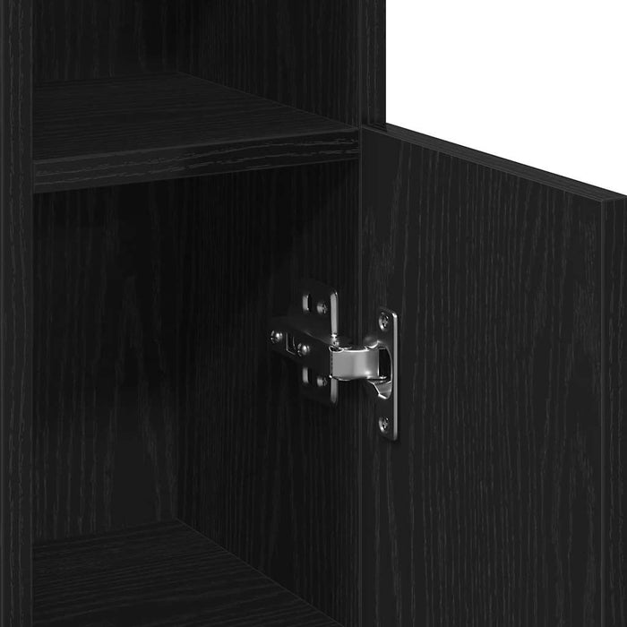 Dulap de baie cu suport role, negru, 20,5x22x90 cm - WALTI WALTI