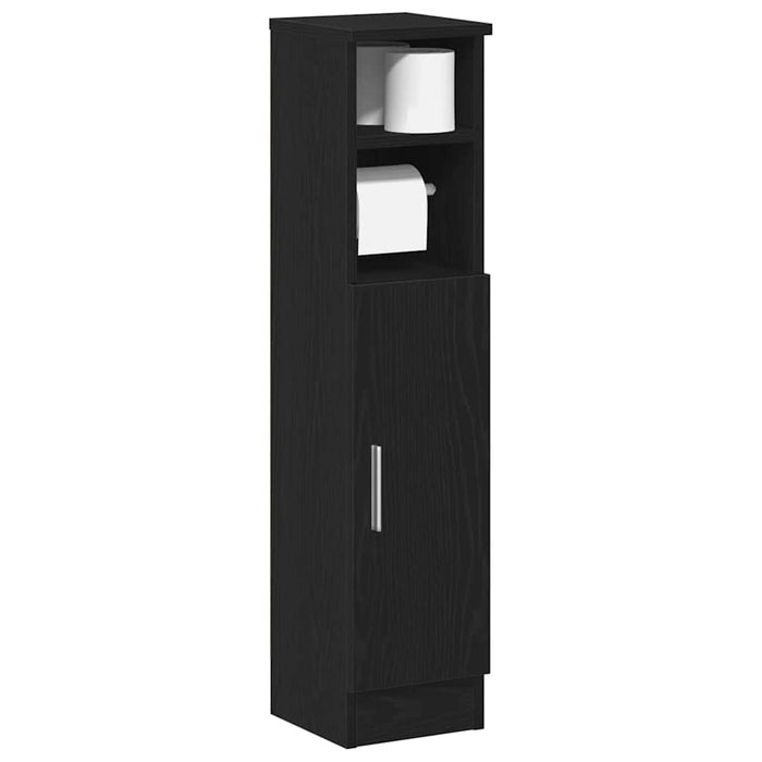 Dulap de baie cu suport role, negru, 20,5x22x90 cm - WALTI WALTI