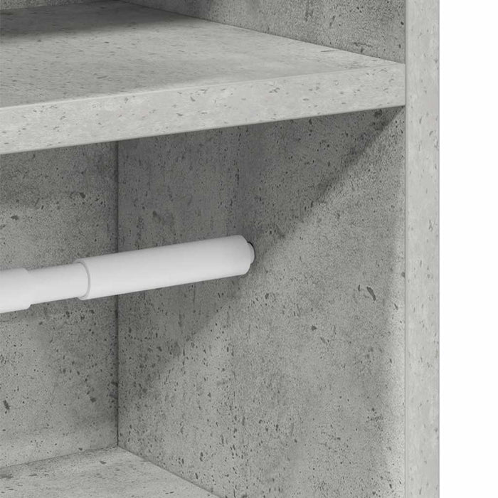 Dulap de baie cu suport role, gri beton, 20,5x22x90 cm - WALTI WALTI