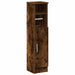 Dulap de baie cu suport role, stejar fumuriu, 20,5x22x90 cm - WALTI WALTI