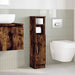 Dulap de baie cu suport role, stejar fumuriu, 20,5x22x90 cm - WALTI WALTI