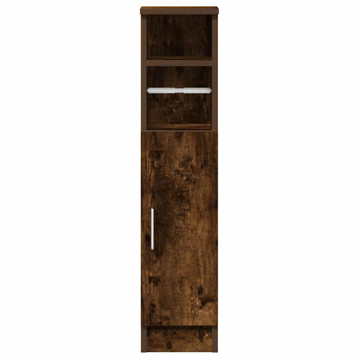 Dulap de baie cu suport role, stejar fumuriu, 20,5x22x90 cm - WALTI WALTI
