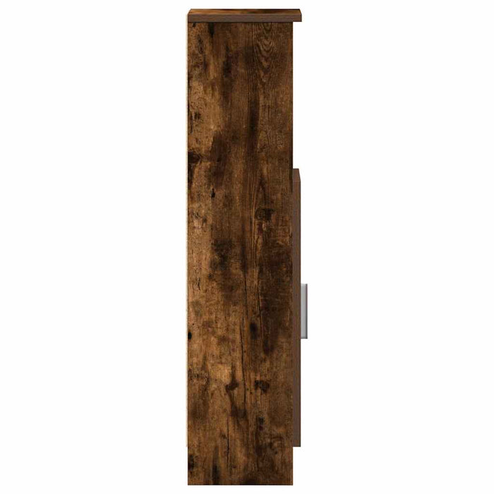 Dulap de baie cu suport role, stejar fumuriu, 20,5x22x90 cm - WALTI WALTI
