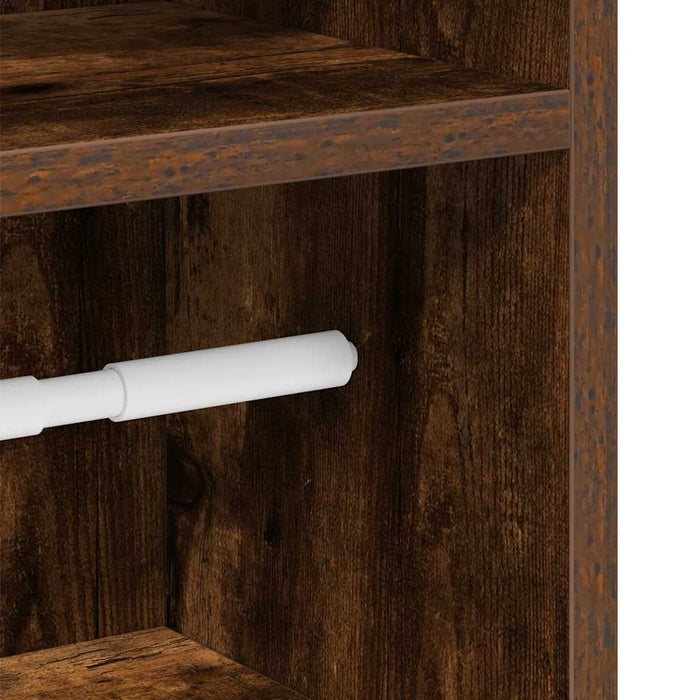 Dulap de baie cu suport role, stejar fumuriu, 20,5x22x90 cm - WALTI WALTI