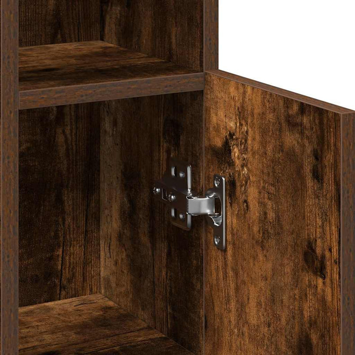 Dulap de baie cu suport role, stejar fumuriu, 20,5x22x90 cm - WALTI WALTI