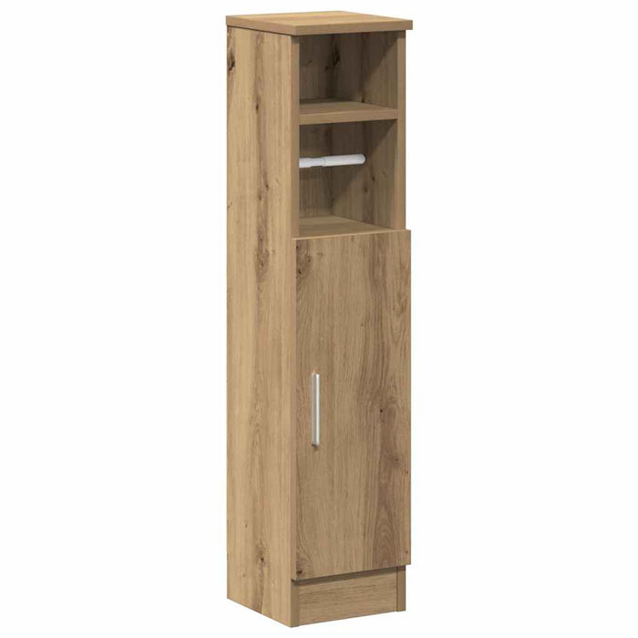 Dulap de baie cu suport role, stejar artizanal, 20,5x22x90 cm - WALTI WALTI
