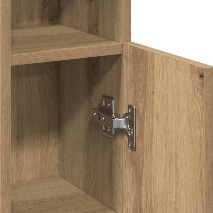 Dulap de baie cu suport role, stejar artizanal, 20,5x22x90 cm - WALTI WALTI
