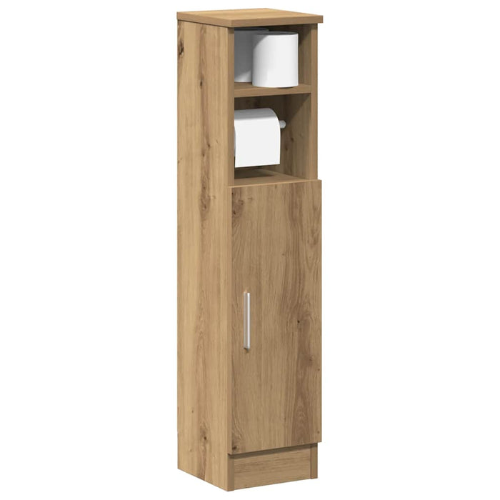 Dulap de baie cu suport role, stejar artizanal, 20,5x22x90 cm - WALTI WALTI
