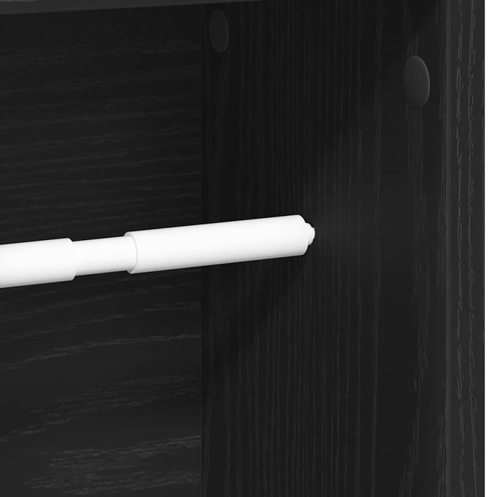 Dulap de baie cu suport pentru role, negru, 20,5x20x90 cm - WALTI WALTI