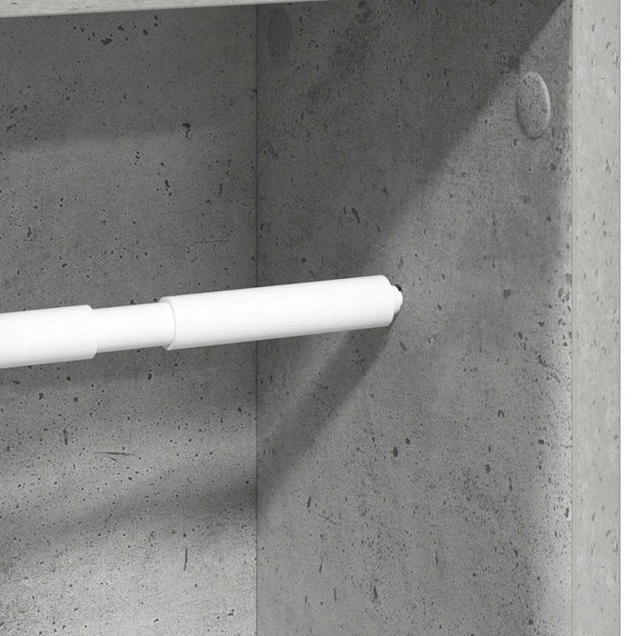 Dulap de baie cu suport pentru role, gri beton, 20,5x20x90 cm - WALTI WALTI