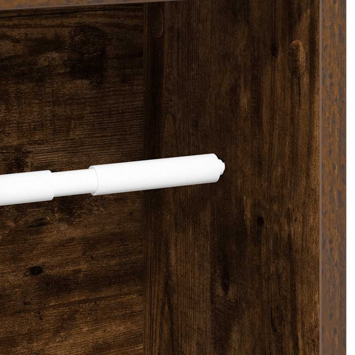 Dulap de baie cu suport pentru role, stejar afumat, 20,5x20x90 cm - WALTI WALTI