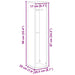 Dulap de baie cu suport pentru role, stejar afumat, 20,5x20x90 cm - WALTI WALTI