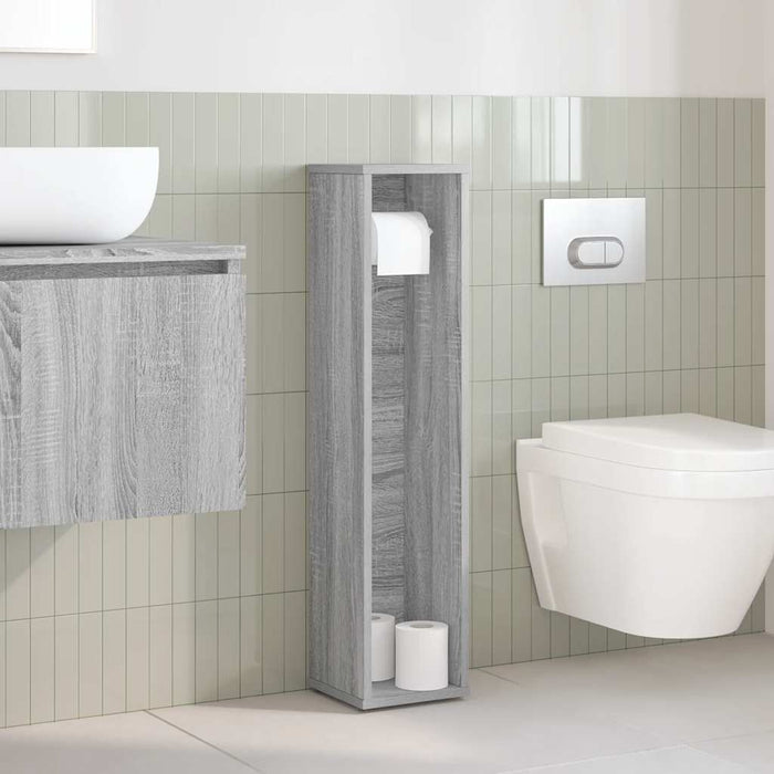 Dulap de baie cu suport pentru role gri Sonoma 20,5x20x90 cm - WALTI WALTI