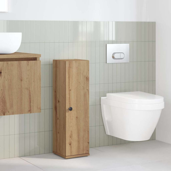 Dulap de baie cu suport role, stejar artizanal, 20,5x22x72 cm - WALTI WALTI