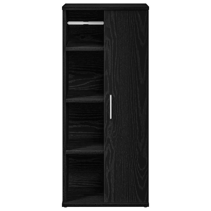 Dulap de baie cu suport role, negru, 39x22x90 cm - WALTI WALTI